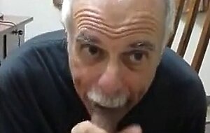 Old daddy give me blowjob and eat my cum