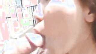 Public oriental screwed skank is fingering then blows