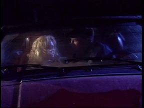Whore blonde blowing cock in car