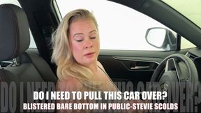 Do I need to pull this car over? Threatened with a Bare Bottom Spanking in Public Miss Stevie Rose HD 1080p Mov file