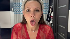 Coughing Fit Uvula Mucus Tease