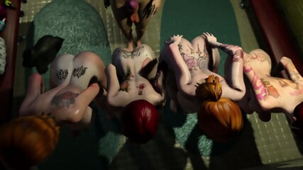 4 futas in the shower