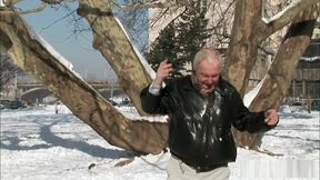 Sweet Russian teens suck mature cock