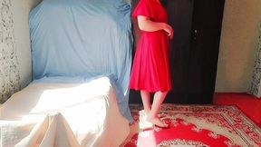 Playful Trans Girl Trying on Cute Summer Dress