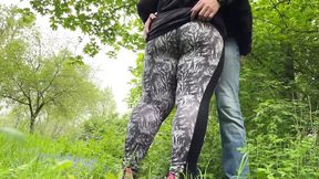 Felt my mother in law's camel toe in leggings while she was making me cum