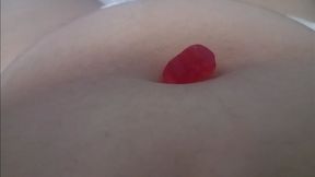 Belly Inflation with a Gummy Bear in My Navel
