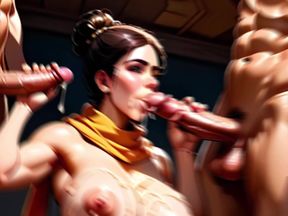 Arab Hijabi Girl's Wild Gangbang Fantasy in a Desert Hut - Day and Night Pleasure