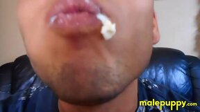 Jose Cortez begs his stepdad Richard Lennox to now swallow him full in his nasty