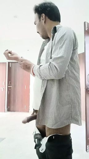 Indian Desi Man enjoy morning shawer with friends