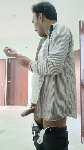 Indian Desi Man enjoy morning shawer with friends