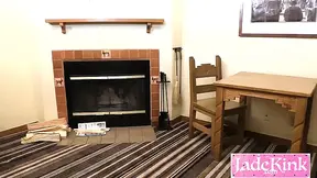 Jade Kink BDSM bound spanked and hard mouth fucked