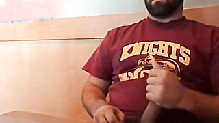 Bearded Bro Public Jerk Off in A Coffee Shop 13