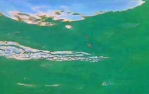 Meine versaute Frau zeigt unter Wasser ihren geilen Korper.