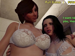 pretty futa girl gave a man a pale dress for his birthd