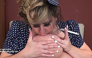 Big bouncing boobies, little miss bbw polka dot