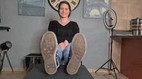 Wiggling, pointing and spreading my toes as well as crossing my ankles, foot and toe fetish