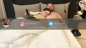 Amateur wife sucks her husbands cock while he watches TV and swallows all of his cum