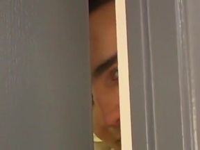 Curious Guy Watches After His Neighbour Courtney Simpson Making Sex with Her Friend