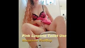 Pink Lingerie Toilet Use HD MP4