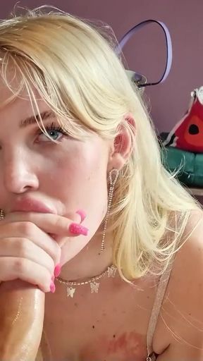 Stunning moment from &quot;Real German Bitch give POV Amateur Blowjob and Swallow his Sperm&quot;