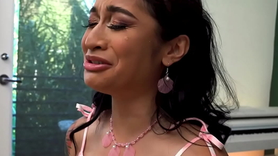 StepDad Watches Her StepDaughter As She Tries On Her New Clothes For A Barbie-themed Party