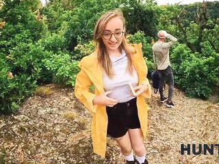 HUNT4K. Met a in nature's garb stranger with priceless bazookas in the forest