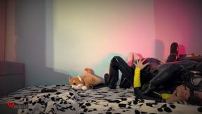 Latex Drone Session Gas Mask, Socks Fetish & Passionate Switch Play