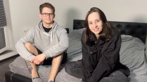 Strip game winner gets deepthroated by a sexy babe