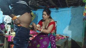 Sexy Bengali Housewife Wife Fucking Hard in Home, Red Blouse Remove Boob Sucking