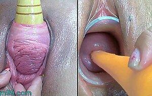 Lesbians Pee Hole Penetration and Cervix Fucking