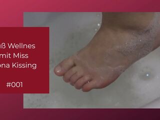 Bathe, soap, apply cream to your feet