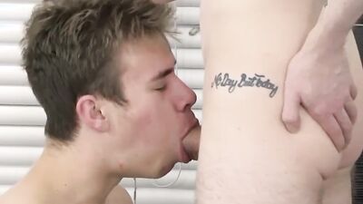 Horny British teen anal stretched by tattooed jock