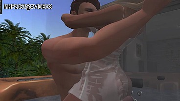 3D Wife cheating with Poolboy (UNCENSORED)