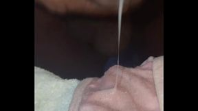 Jacked Off &amp_ Rubbed My Cum In Granny Pussy Stained Panties