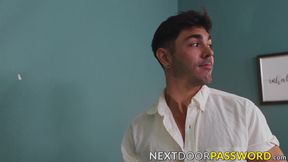 Jock Jonathan Tylor got a massage from his abs down to his ass and dick before a hard dick pounding