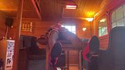 Crossdresser masturbating table gardenhouse