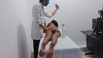 Two women seduce a masseur to give them an erotic massage and then one of them receives a delicious massage with sensual touches on the clitoris.