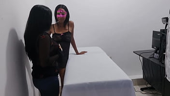Two women seduce a masseur to give them an erotic massage and then one of them receives a delicious massage with sensual touches on the clitoris.