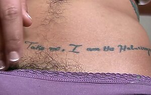 Super hot amateur Rhys Adams in the kitchen showing off her hairy showing off her hairy pussy