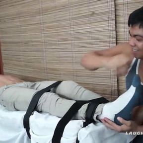 Twink Asian Boy Jordan Tied and Tickled