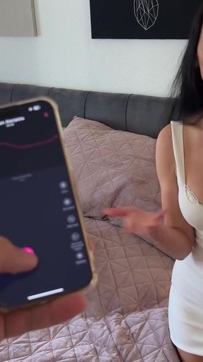 Thrilling moment from &quot;My bestie&#039;s husband is controlling my anal plug and me&quot;