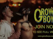 GrowlBoys - Young man fucked bareback 2x by hairy daddy satyr monster