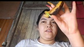You like the disgusting and sensual way I eat my banana