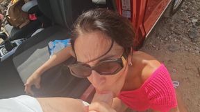 Big Titted Babe Gets Fucked in My Convertible