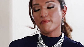 Dominant trans beauty punishes sub guy