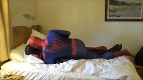 spiderman fucks and cums on his orca dummy