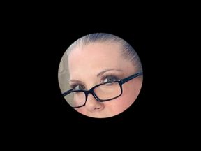 Standing in my blue halter top blowing smoke from my cigarette in your face