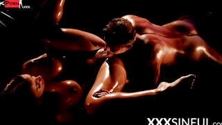 Vintage Temptation George Uhl Teases Lady Gangs Curves in a Sizzling Massage