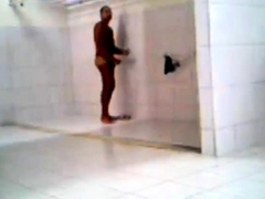 caught a guy turned on in gym shower