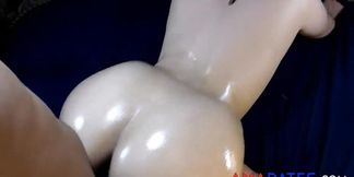 Big White Booty Gets Pounded by a BBC